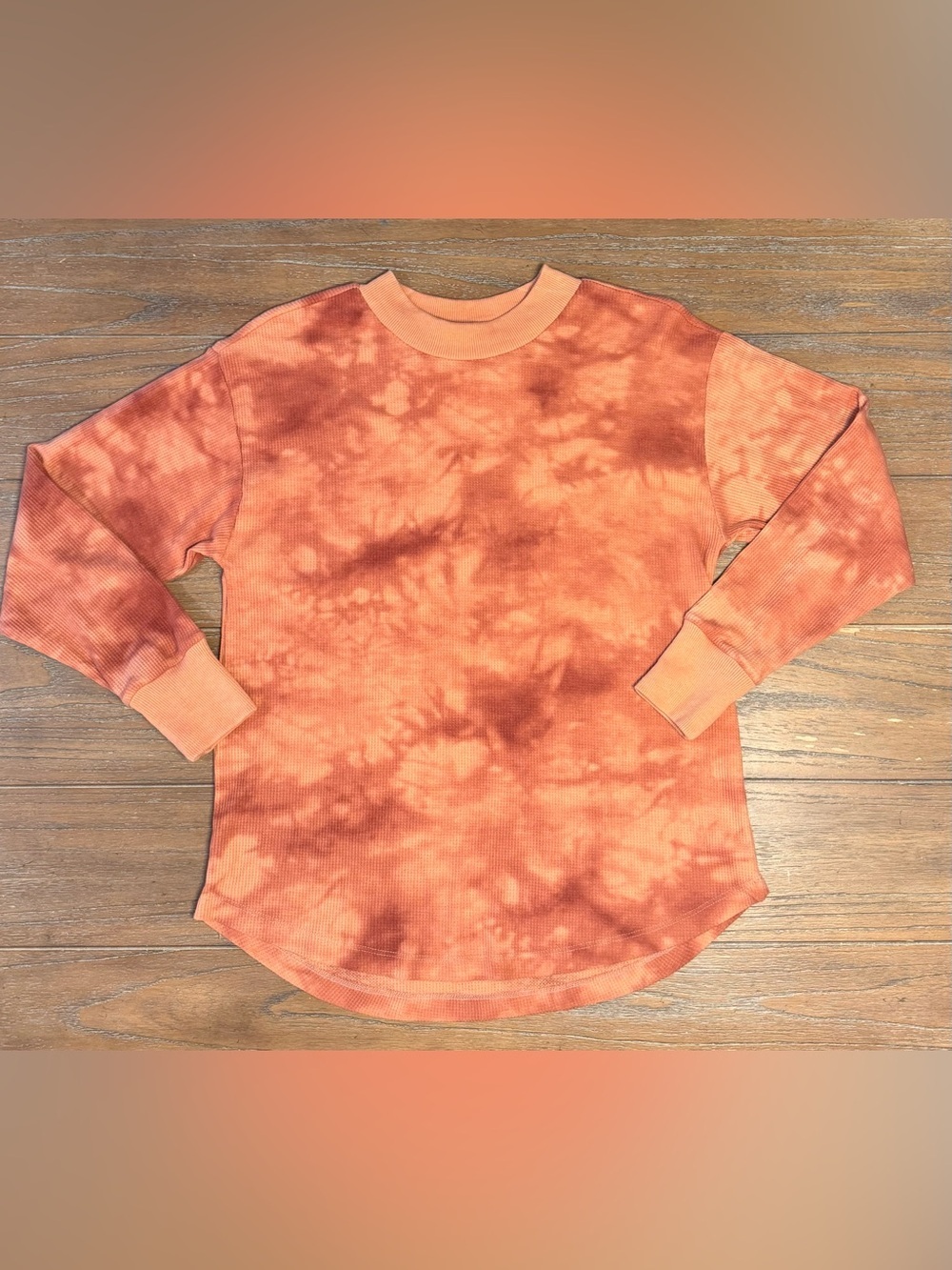 Sonoma Orange Tie-Dye Long Sleeve Thermal Top #133